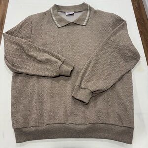 Men's light Brown Vintage Sweater men’s fits like a Large, wool?